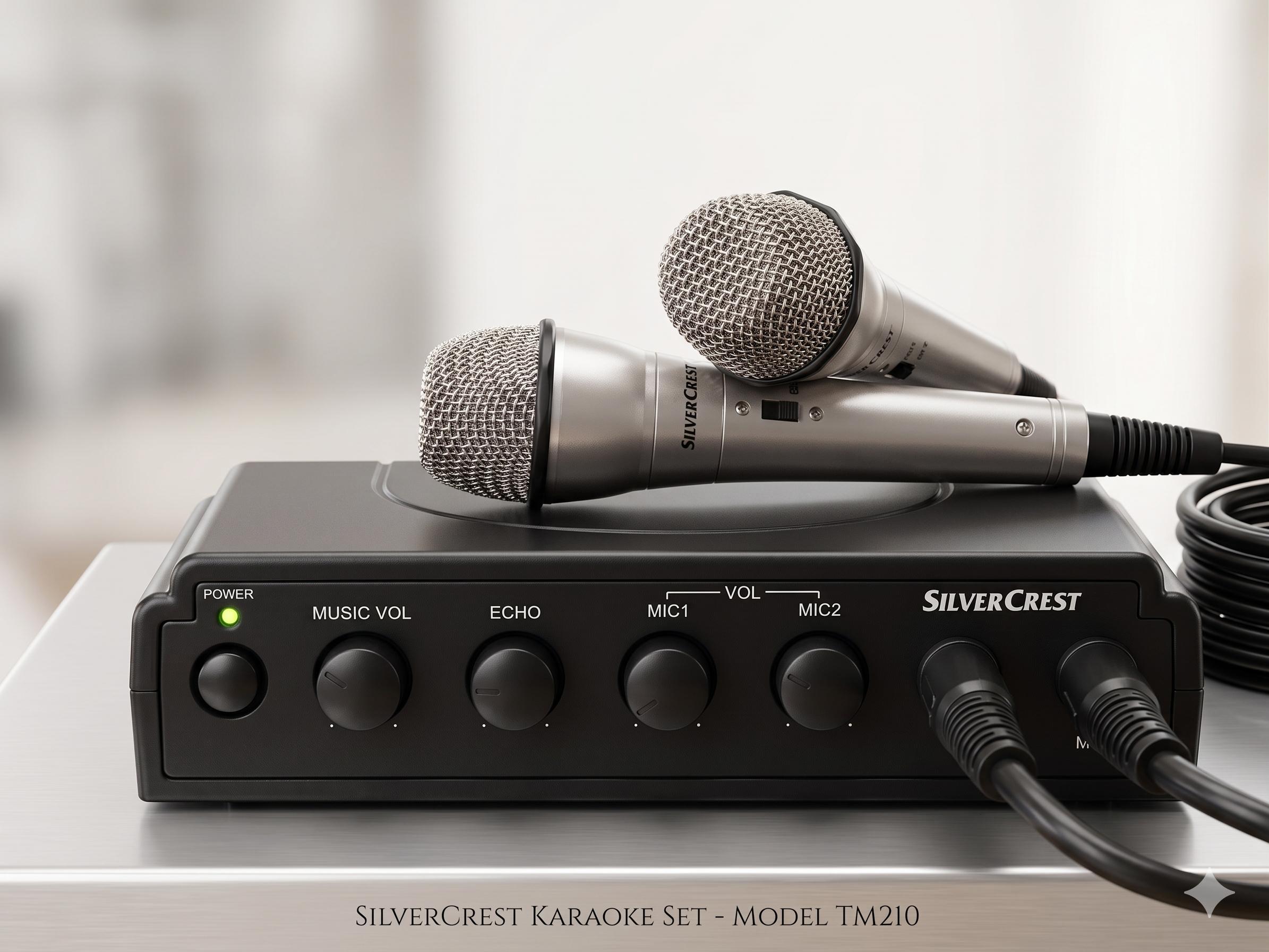 SilverCrest TM210 Karaoke Set (2 Mics + Echo Effect)