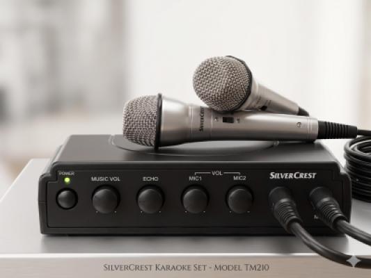 SilverCrest TM210 Karaoke Set (2 Mics + Echo Effect)