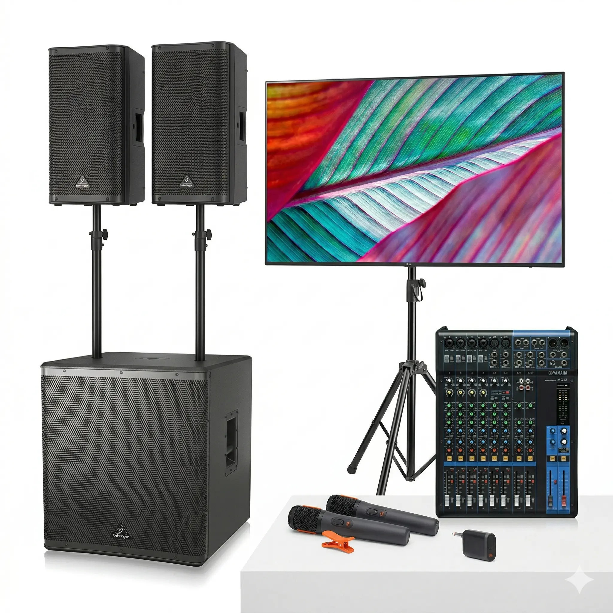 Karaoke System Hire Cyprus – 4.8kW Sound & 65" Display